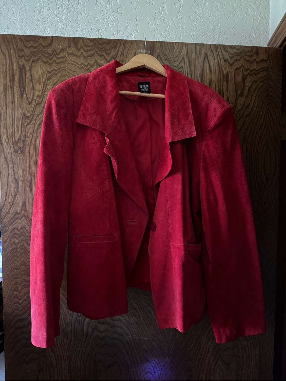 Sharon Young Red Corduroy Women's Blazer